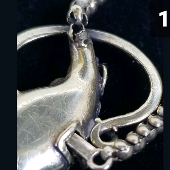 1800s Antique 18k Gold Snake Heart Locket Necklace - Picture 12 of 15